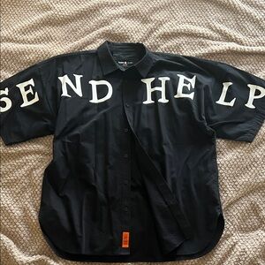Teddy Fresh Send Help Black Short Sleeve Shirt